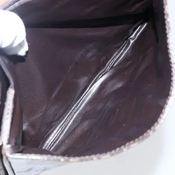 Authentic FENDI Zucchino Canvas Shoulder Bag Coated Canvas Beige - Picture 8 of 16